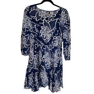 Kling Fit and Flare Mini DressNavy and White Sz XL